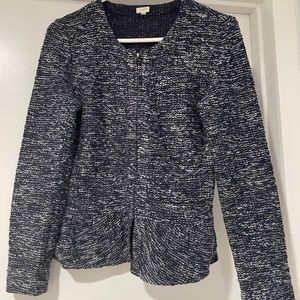 Dark blue Jacket with small off white flecks. Casual or for work.